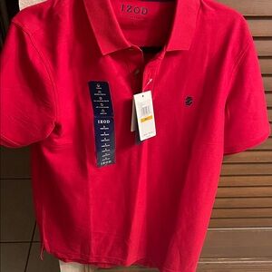 Izod Men's Polo Shirt in Bold Red NWT